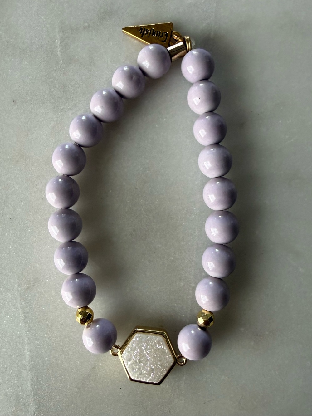 Erimish Lavender And Abalone Starter Stack Bracelet Set New View 2